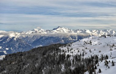 Racines-Jaufen Kayak Merkezi, Trentino, İtalya, Kış Dolomiten Alpleri