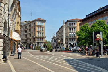 İtalya, Padua 'da eski, dar bir sokağa bakın..