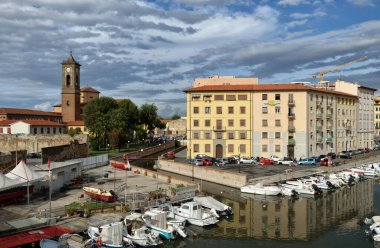 Eylül 'de Livorno şehrinde. Toskana, İtalya