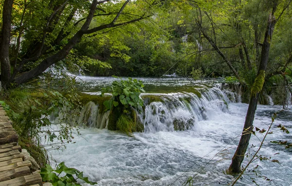 Plitvice gölleri Milli Parkı .croatia içinde nefes kesen manzarası — Stok fotoğraf