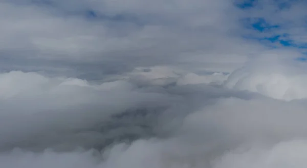 Aerial drone shot over the clouds over Dalsnibba mountain in Norway, july 2019. — Stock Photo, Image