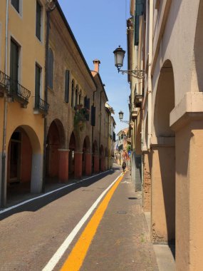 Padua Padova, Veneto, İtalya 'daki sokak atari salonu..