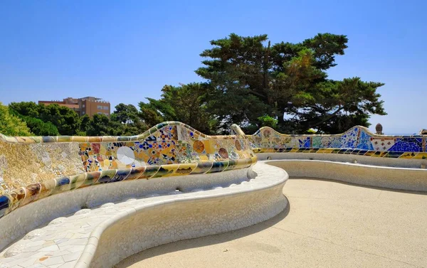 Barselona, İspanya - Park Guell ve yılan bankı