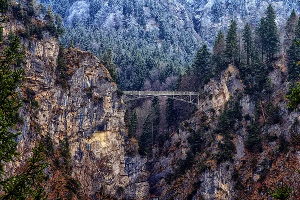 The Marienbrucke, or the Maria Bridge, near Neuschwanstein Castle in Bavaria, Germany — Stock Photo, Image