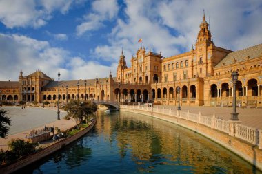 Sevilla, İspanya. İspanyol Meydanı Plaza de Espana 