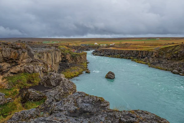 Utsikt över floden Skjalfandafljot. Den har sin källa i norr. — Stockfoto