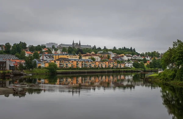 挪威特隆赫姆美丽城市的全景 — 图库照片