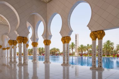 Şeyh Zayed Büyük Cami. Abu-Dabi, Uae. Mayıs 2019