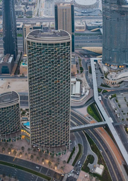 Dubai Uae 2019 Повітряний Вид Даунтаун Дубай Людиною Зробили Озеро — стокове фото