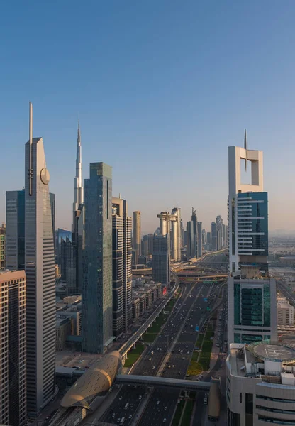 Дубай Горизонті Час Заходу Сонця Єднані Арабські Емірати Травень 2019 — стокове фото