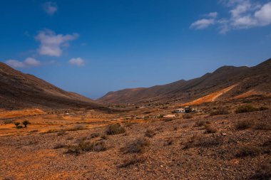 Antigua köyü yakınlarındaki arazi ve dağlar, Fuerteventura, Kanarya Adaları, İspanya