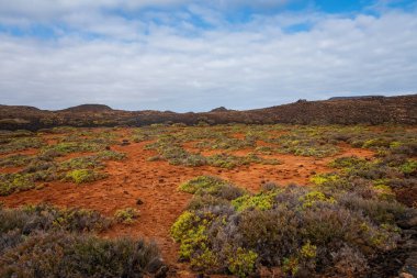 Lobos Adası, İspanya - Ekim 2019. Lobos Adası, Fuerteventura, Corralejo açıklarındaki ıssız bir volkanik adadır.