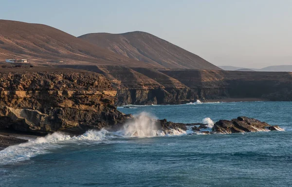Spiaggia Ajuy Fuerteventura Islans Tramonto Canarie Spagna Ottobre 2019 — Foto Stock