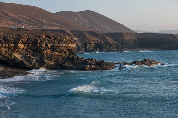 Ajuy Beach Fuerteventura Islans Vid Solnedgången Kanarieöarna Spanien Oktober 2019 — Stockfoto