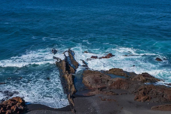 Lanzarote Veya Lanzerote Deki Golfo Sahili Nin Güzel Manzarası Kanarya — Stok fotoğraf
