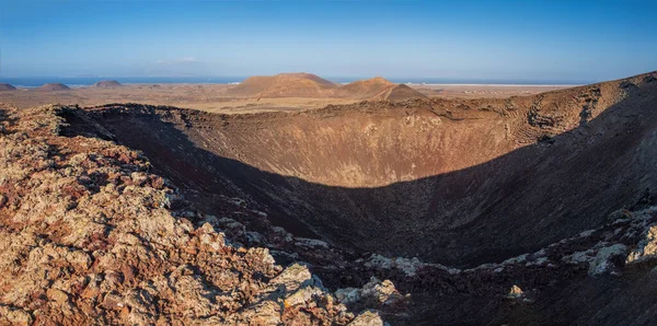 Nortern Fuerteventura Вид Через Вулканічний Кратер Calderon Hondo Жовтень 2019 — стокове фото