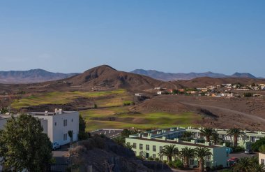 FUERTEVENTURA, İspanya - Ekim 2019: Playitas Resort CALA del Sol golf, Las Playitas, Fuerteventura, Kanarya Adaları, İspanya, Avrupa