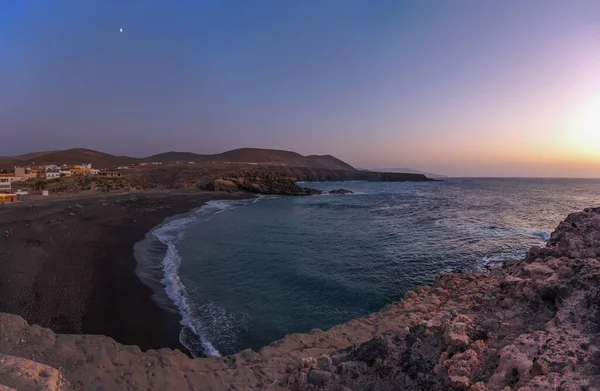 Fuerteventura Adaları Ndaki Ajuy Plajı Gün Batımında Kanarya Spanya Ekim — Stok fotoğraf