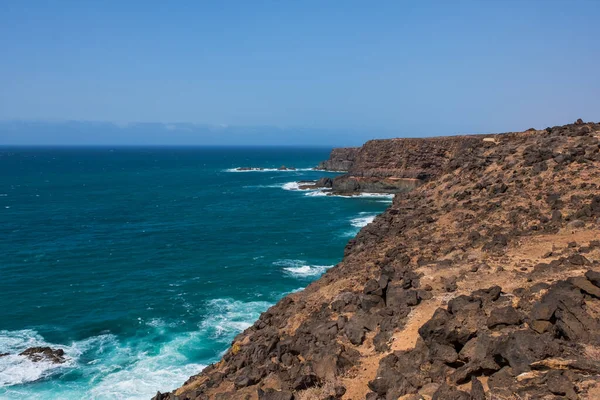 Blick Auf Huesilla Vantage Point Oliva Fuerteventura Kanarische Inseln Spanien — Stockfoto