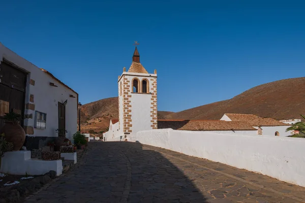 Centrální Náměstí Kostelní Věží Obci Betancuria Ostrově Fuerteventura Španělsku Říjen — Stock fotografie