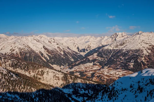 Enero 2020 Sillian Austria Pista Esquí Nevada Primer Plano Cielo — Foto de Stock