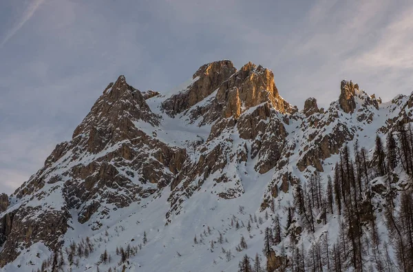 Winter Landscape Tre Cime Dolomiti Drei Zinnen Dolomites Monte Elmo — Stock Photo, Image