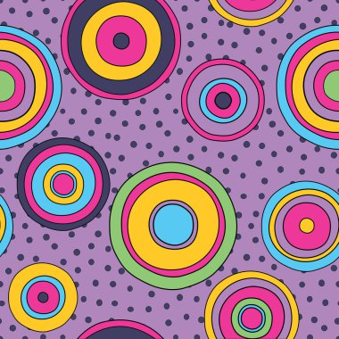 psychedelic circles seamless pattern