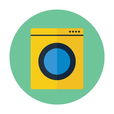 Çamaşır makinesi düz simgesi