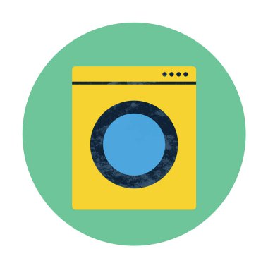 Çamaşır makinesi düz simgesi