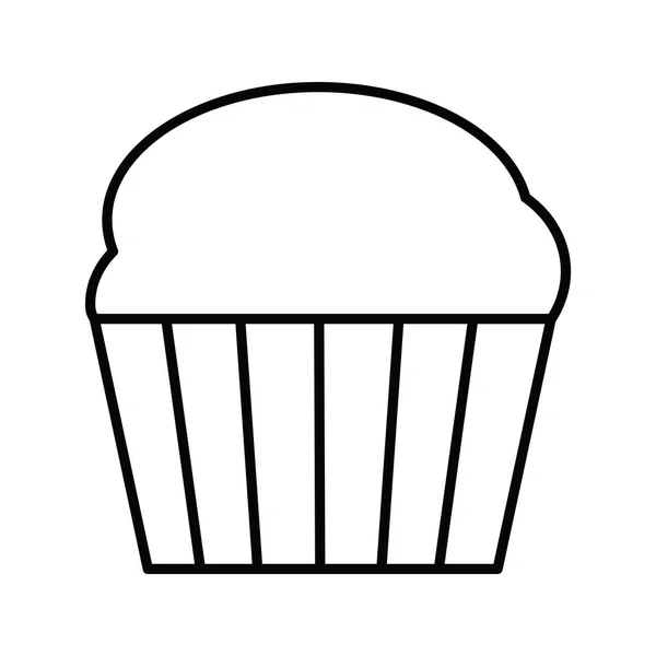 Icona contorno cupcake — Vettoriale Stock