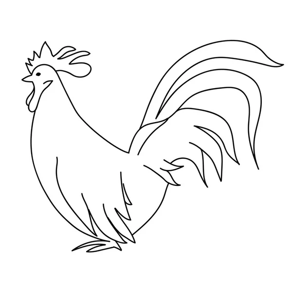 Illustration de coq isolé sur fond blanc — Image vectorielle