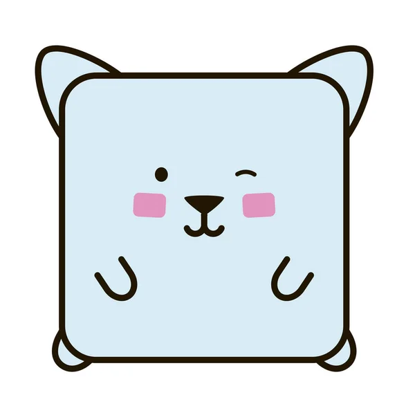 Bonito gato plana emoticon — Vetor de Stock