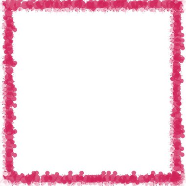 Soyut kırmızı renkli Polka Nokta / Yağmur Damlası Sınır Çerçevesi Beyaz Arkaplanda kopyalama alanı ile izole edildi. Canlı Renk Duvar Kağıdı. Uygulama, Kartpostal, Paketleme, Ögeler, Web Siteleri ve Materyal - İllüstrasyon İçin Kullan.