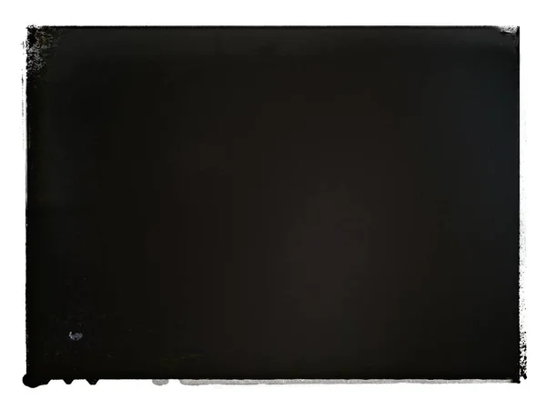 Una Cornice Bordo Monocromatica Grunge Modello Testo Sfondo Nero Con — Foto Stock
