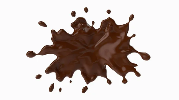 Un peu de chocolat. rendu 3d, illustration 3d. — Photo