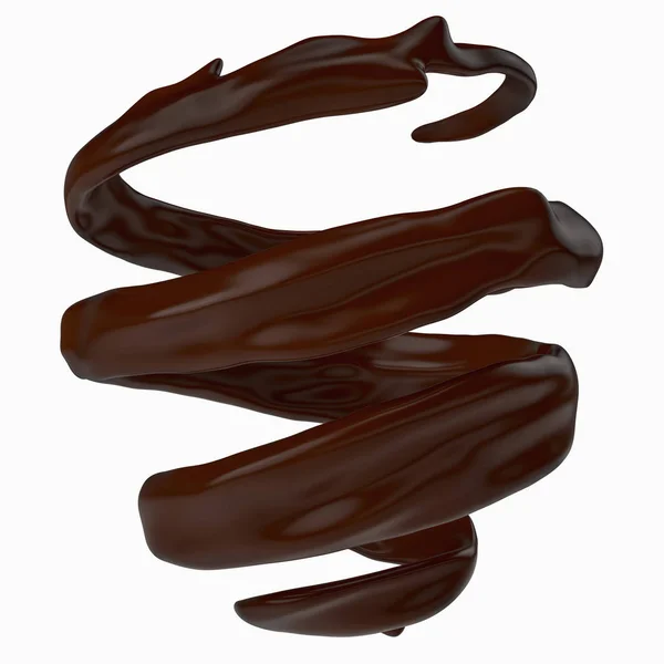 Um pouco de chocolate. renderização 3d, ilustração 3d. — Fotografia de Stock