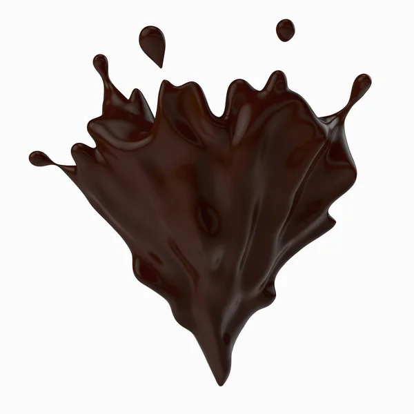 Un peu de chocolat. rendu 3d, illustration 3d. — Photo