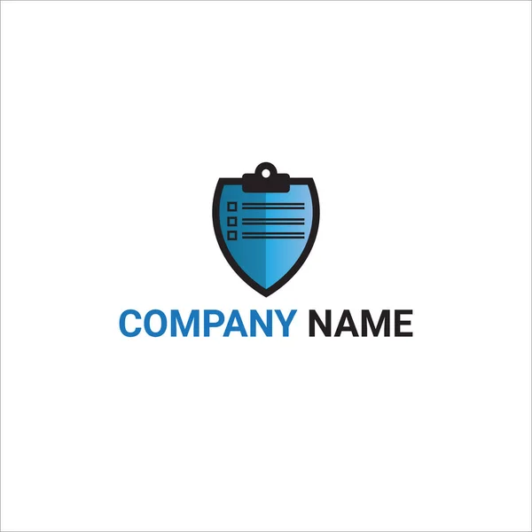 Notizblock Schild Logo Mit Firmennamen — Stockvektor