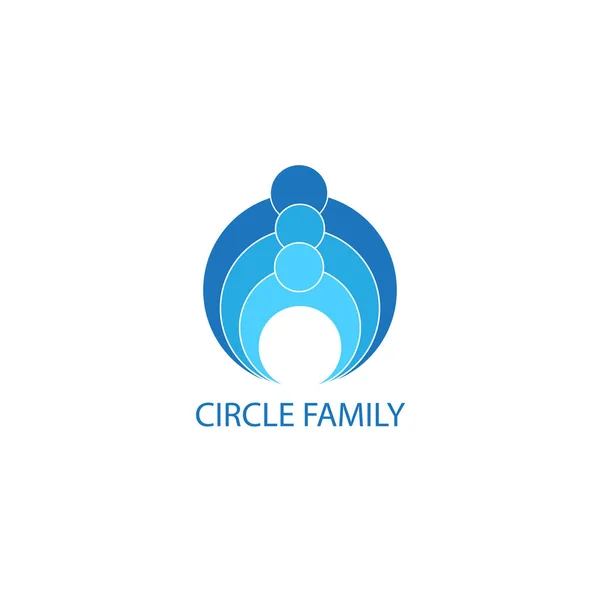 blue circle family logo with name