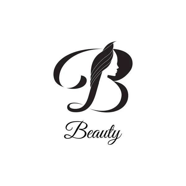 Letter B Beauty women logo concept — Stock Vector