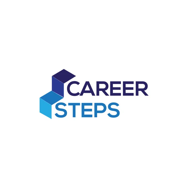 Career Steps Logo Stairs Illustration Eps — 스톡 벡터