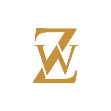 Zw harfi ilk alfabe logoları.