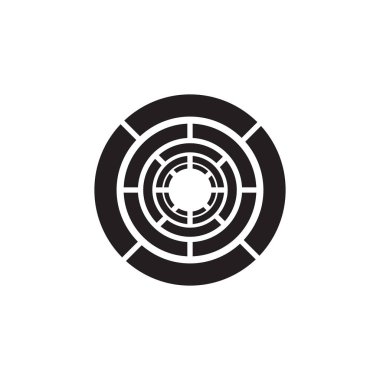  Fütürist çember labirent logosu.