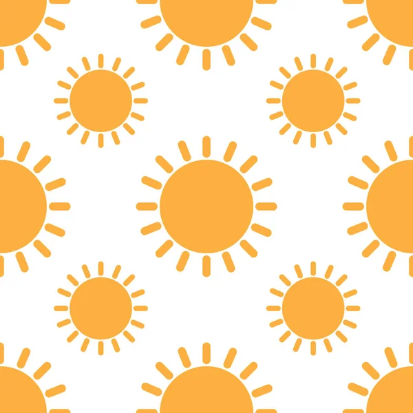 Простий Помаранчевий Сонце Безшовний Візерунок Eps — стоковий вектор