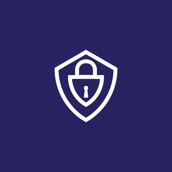 Icono Del Logotipo Seguridad Con Escudo Llave Bloqueo — Vector de stock