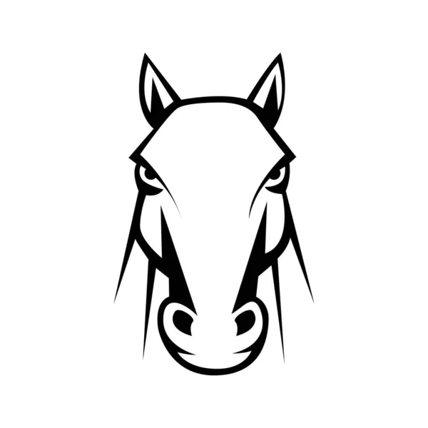 Icône Logo Tête Cheval Simple — Image vectorielle