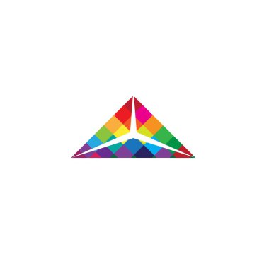 renkli pop prizması gökkuşağı logosu