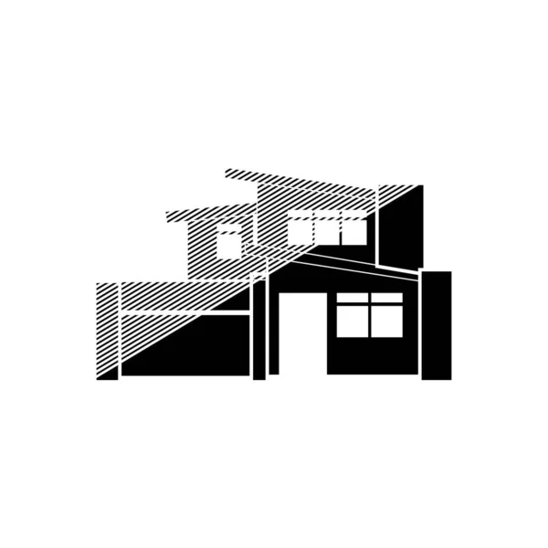 Simple Modern Draf House Project Logo — Stock Vector