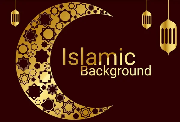 ラマダーン カレームとイード ムバラクのための豪華な装飾的イスラム背景パターン — ストックベクタ