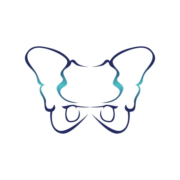 Minimalist çizgili modern Kadın Pelvik logosu